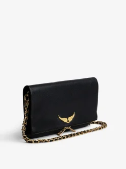 Shop Zadig & Voltaire Rock ClutchICONIC Noirgold